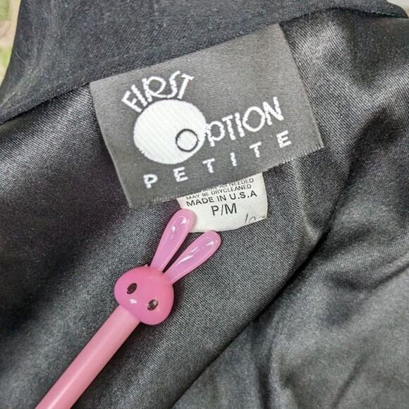 Vintage 90s First Option Suede Look Jacket Cottagecore Patchwork Medium Petite - Picture 8 of 14